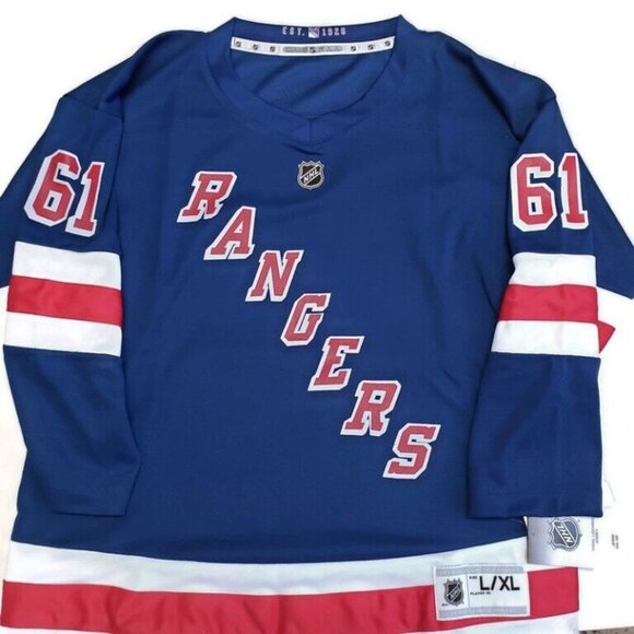 NHL New York Rangers Rick Nash Home Replica Jersey Youth Size L/XL Blue - Picture 2 of 9